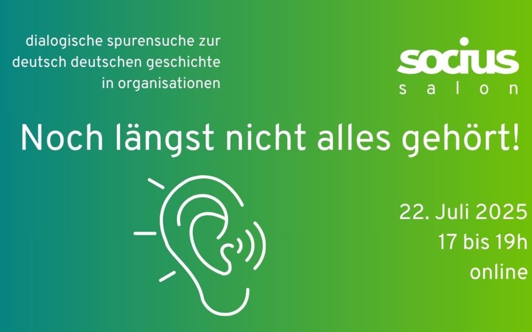 SOCIUS salon online: Ost-West: Zuhören – Weiterdenken – Dranbleiben